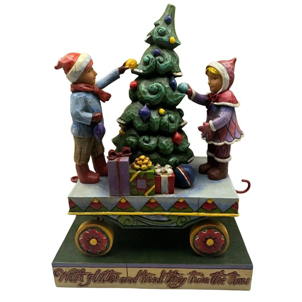 Jim Shore Heartwood Creek On Track With All The Trimmings Christmas Figurine